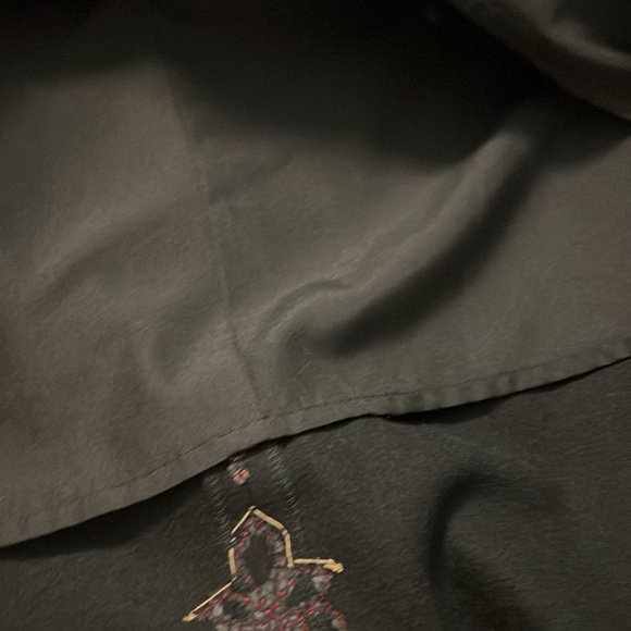 Nygard Collection embroidered black maxi skirt boho SZ 16 wool blend career - Picture 16 of 16